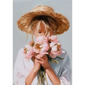 Obraz s ručně malovanými prvky 70x100 cm Estelle – Styler obraz