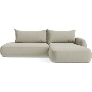 Béžová rozkládací rohová pohovka (pravý roh/s lenoškou) Hale – Makamii obraz