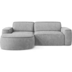 Světle šedá žinylková rohová pohovka (levý roh/s lenoškou) Omao – Makamii obraz