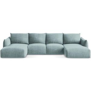 Modrá rozkládací rohová pohovka (do "U") Leila – Makamii obraz