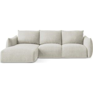 Béžová rozkládací rohová pohovka (levý roh/s lenoškou) Leila – Makamii obraz