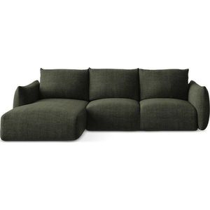 Zelená rozkládací rohová pohovka (levý roh/s lenoškou) Leila – Makamii obraz