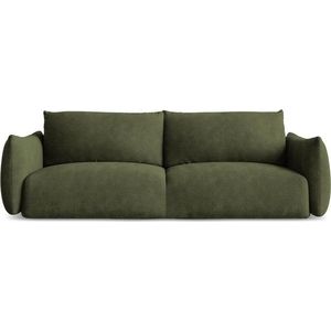 Zelená žinylková rozkládací pohovka 230 cm Leila – Makamii obraz