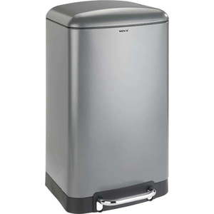 Ocelový pedálový odpadkový koš Wenko, 30 l obraz