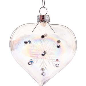 Skleněná vánoční ozdoba 8, 5 cm Heart – Dakls obraz