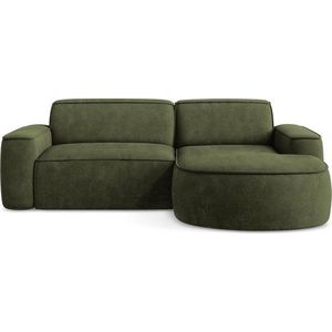 Zelená žinylková rohová pohovka (pravý roh/s lenoškou) Omao – Makamii obraz