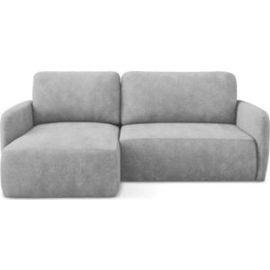 Světle šedá žinylková rozkládací/s úložným prostorem rohová pohovka (levý roh/s lenoškou) Lilo – Makamii obraz