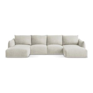 Béžová rozkládací rohová pohovka (do "U") Leila – Makamii obraz