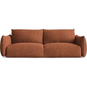 Žinylková rozkládací pohovka v terakotové barvě 230 cm Leila – Makamii obraz