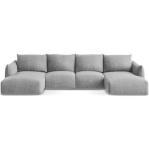 Světle šedá rozkládací rohová pohovka (do "U") Leila – Makamii obraz