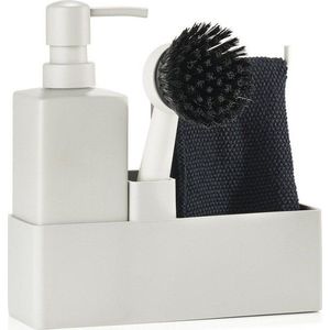 Světle šedý keramický stojan na mycí prostředky Singles – Zone obraz