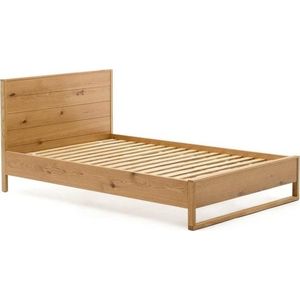 Jednolůžková postel z dubového dřeva s roštem 90x190 cm v přírodní barvě Alguema – Kave Home obraz