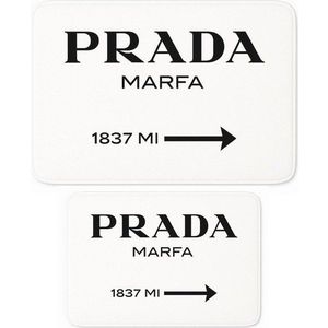 Bílé sametové koupelnové předložky v sadě 2 ks 60x100 cm Prada – Mila Home obraz