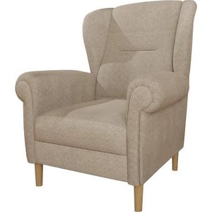 Světle hnědé křeslo ušák Swan – Ropez obraz