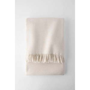 Krémový pléd s podílem bavlny Euromant Zen, 140 x 180 cm obraz