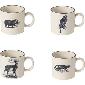 Béžovo-černé hrnky v sadě 4 ks z kameniny 350 ml Elements – Costa Nova obraz