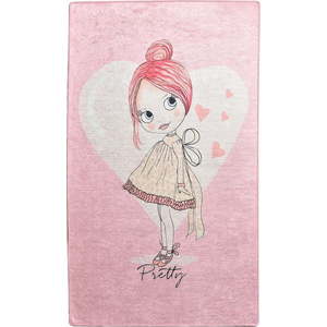 Růžový dětský protiskluzový koberec Conceptum Hypnose Pretty, 140 x 190 cm obraz