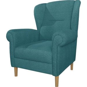 Tyrkysové křeslo ušák Swan – Ropez obraz