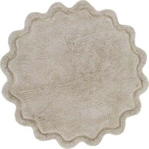 Béžový pratelný ručně tkaný bavlněný kulatý koberec ø 110 cm Sweet April Lin – Nattiot obraz