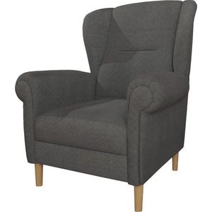 Tmavě šedé křeslo ušák Swan – Ropez obraz