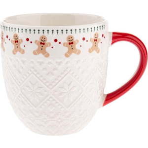 Bílý porcelánový hrnek s vánočním motivem 630 ml Knitting – Dakls obraz
