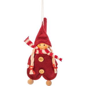 Textilní ručně vyrobená vánoční ozdoba 13 cm Gnome Girl – Sass & Belle obraz