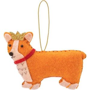 Textilní ručně vyrobená vánoční ozdoba 5, 5 cm Corgi – Sass & Belle obraz