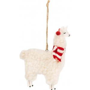 Textilní ručně vyrobená vánoční ozdoba 13 cm Llama – Sass & Belle obraz