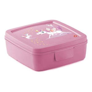 Růžový dětský svačinový box Unicorn – Snips obraz