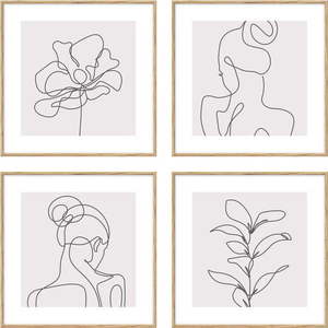 Obrazy v sadě 4 ks 30x30 cm obraz