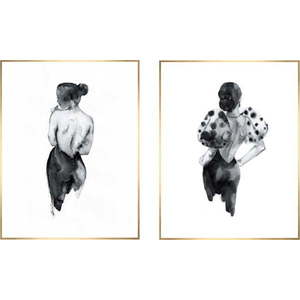 Obrazy v sadě 2 ks 30x40 cm Woman Sketch – knor obraz