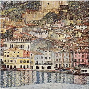 Reprodukce obrazu Gustav Klimt - Malcesine on Lake Garda, 60 x 60 cm obraz