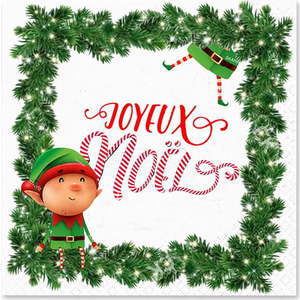 Ubrousky v sadě 20 ks 33x33 cm Prankster Elf – Homéa obraz