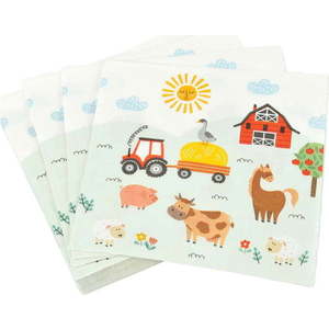 Ubrousky v sadě 20 ks 33x33 cm Farm Animals – Homéa obraz