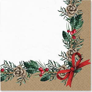 Ubrousky v sadě 20 ks 33x33 cm Christmas Bow – Homéa obraz