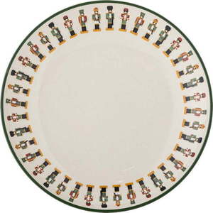 Krémový dezertní talíř s vánočním motivem z kameniny ø 16 cm Jolly – Bloomingville obraz