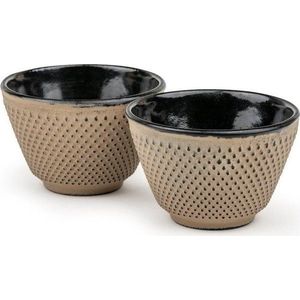 Béžové šálky v sadě 2 ks z litiny 100 ml Xilin – Bredemeijer obraz