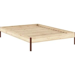 Dvoulůžková postel z borovicového dřeva bez čela s roštem 140x200 cm v přírodní barvě Core – Karup Design obraz