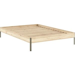 Dvoulůžková postel z borovicového dřeva bez čela s roštem 180x200 cm v přírodní barvě Core – Karup Design obraz