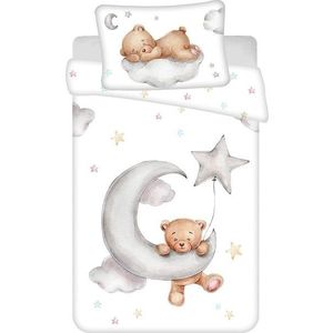 Bavlněné dětské povlečení do postýlky 100x135 cm Teddy "Moon" – Jerry Fabrics obraz