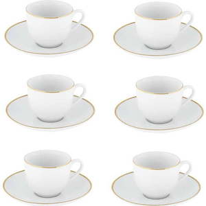 Bílé porcelánové šálky v sadě 6 ks 100 ml Gold Chic – Villa Altachiara obraz