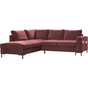 Růžová sametová rozkládací rohová pohovka (levý roh) Lofty Lilly – Miuform obraz