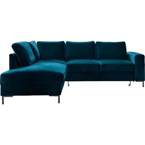 Tyrkysová sametová rozkládací rohová pohovka (levý roh) Lofty Lilly – Miuform obraz