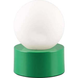 Zelená stolní lampa se skleněným stínidlem (výška 17 cm) Countess – Trio obraz