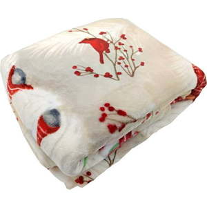Krémová deka s vánočním motivem z mikroplyše 150x200 cm Goblin – My House obraz