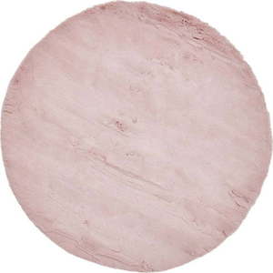 Růžový koberec Think Rugs Teddy, ⌀ 120 cm obraz