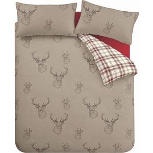Béžové povlečení Catherine Lansfield Stag, 135 x 200 cm obraz