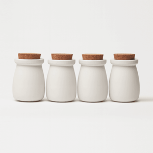 ODLITO Betonová dóza – Nefertiti – bílá – 8 cm – 4ks obraz