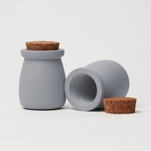 ODLITO Betonová dóza – Nefertiti – šedá – 8 cm – 4ks obraz