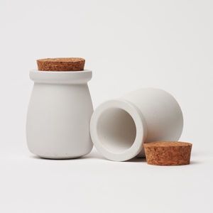 ODLITO Betonová dóza – Nefertiti – bílá – 8 cm – 10ks obraz